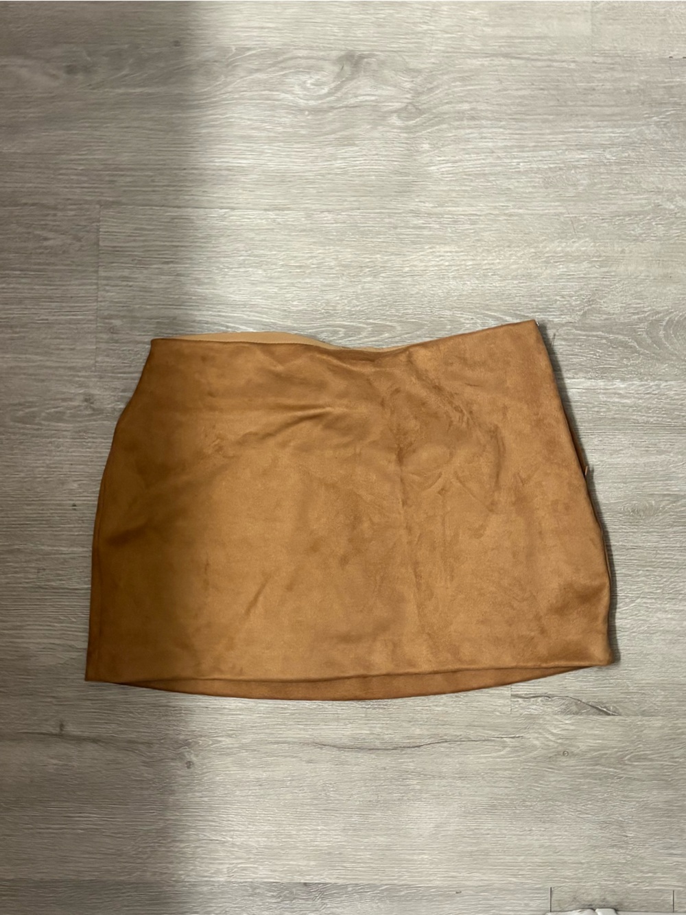Abercrombie & Fitch Tan Suede-Look Mini Skirt
